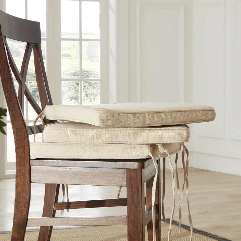 Cotton Linen Sponge Seat Cushions for X Back Dining Chair