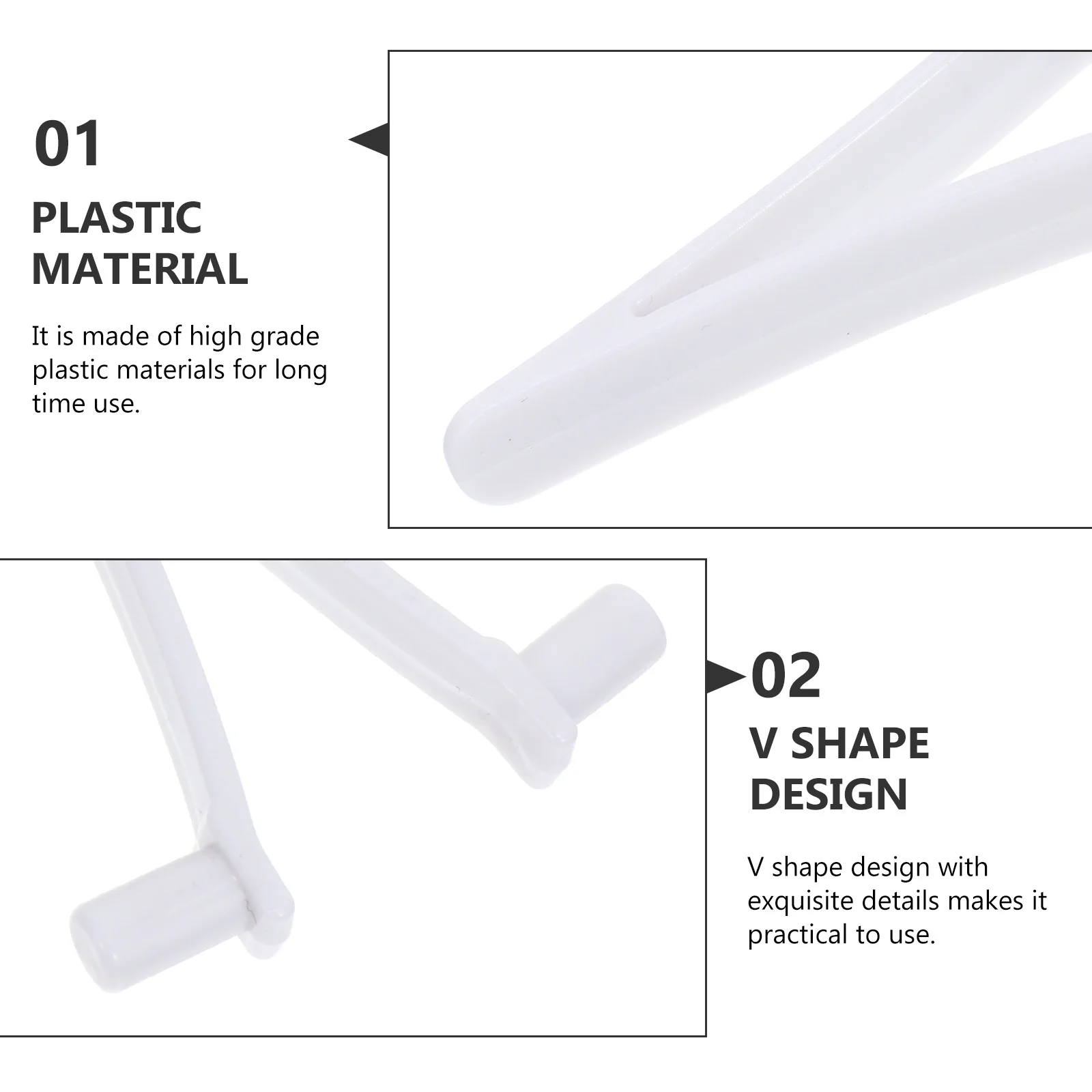 

24 pcs V Skimmer Net Attachment Clip Fixing Clips Clip For Brush Net Vacuum Handle Pool Maintenance Tools Pool Supplies