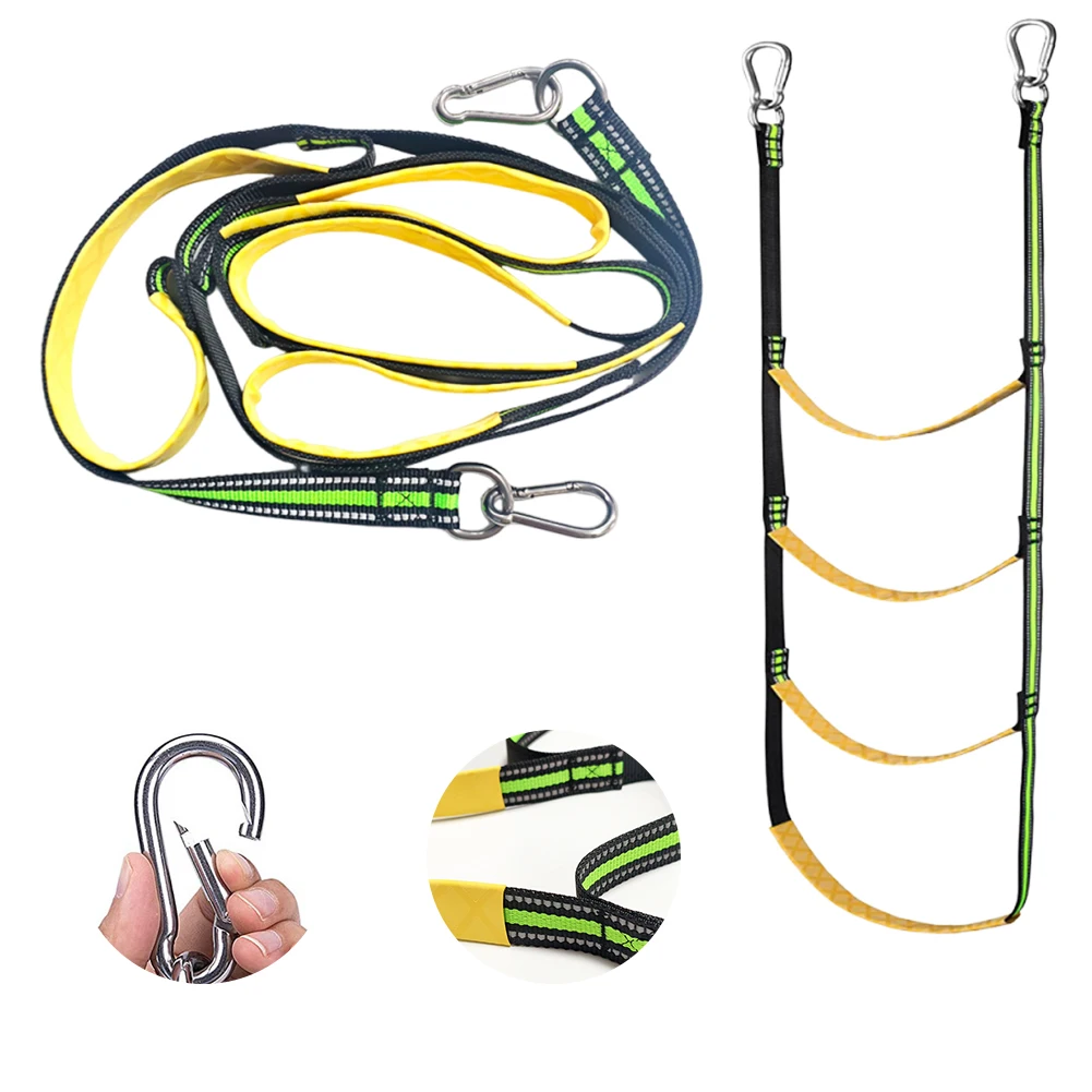 Auxiliary Boarding Rope Ladder Removable Assist Boarding Outdoor Climbing Rope Ladder Foldable for Fishing Boarding Swim