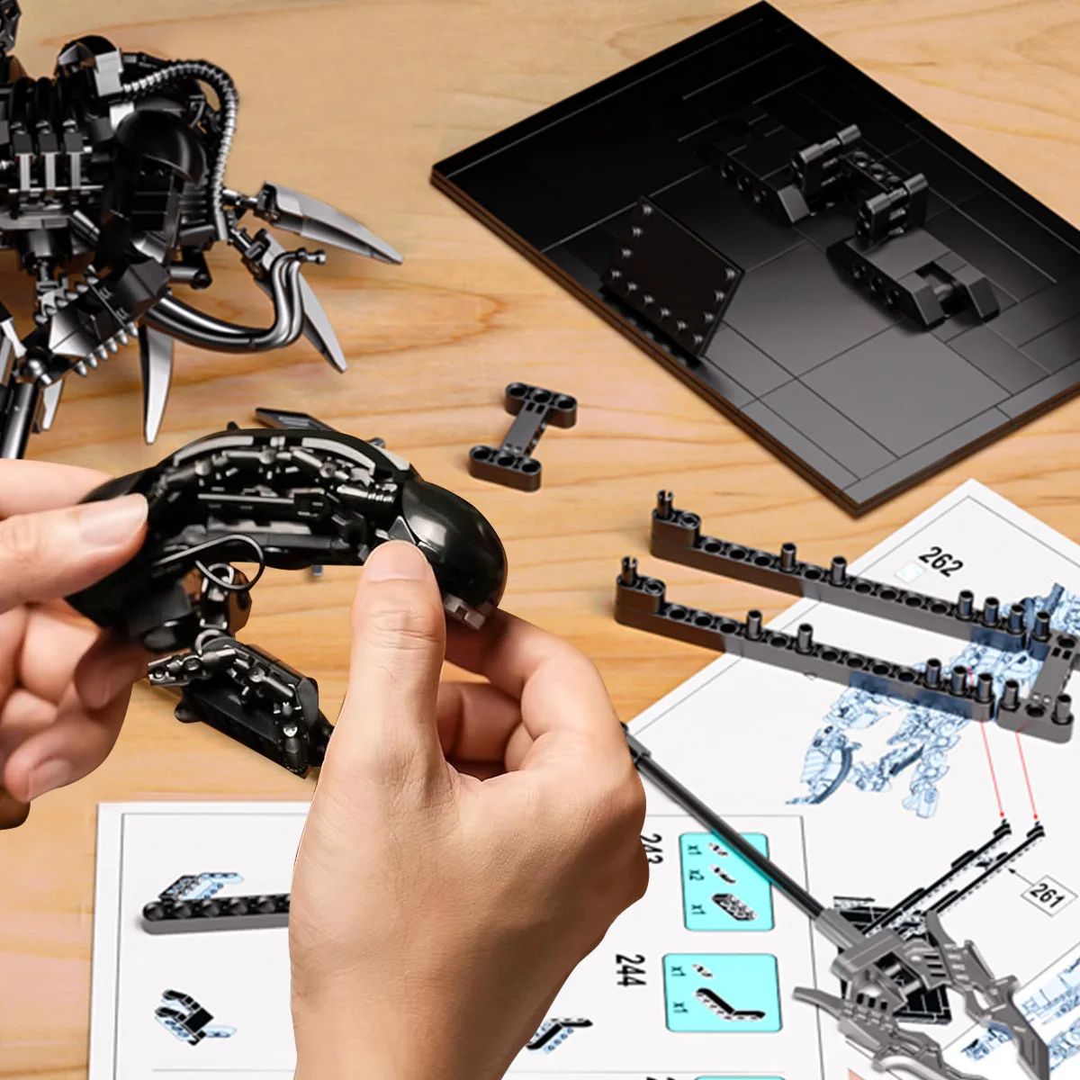 외계인 장난감 세트 Xenomorph 프레데터 액션 피규어 빌딩 블록 낯선 괴물 로봇 조립 모델 장난감 어린이 성인 선물