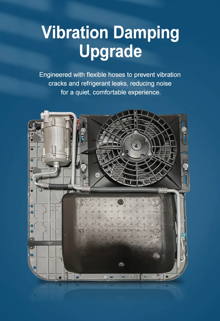 Durable 12V/24V All-in-One Parking Air Conditioner For Trucks & SUVs RV AC Roof Top System With Comfortable Cab Environment