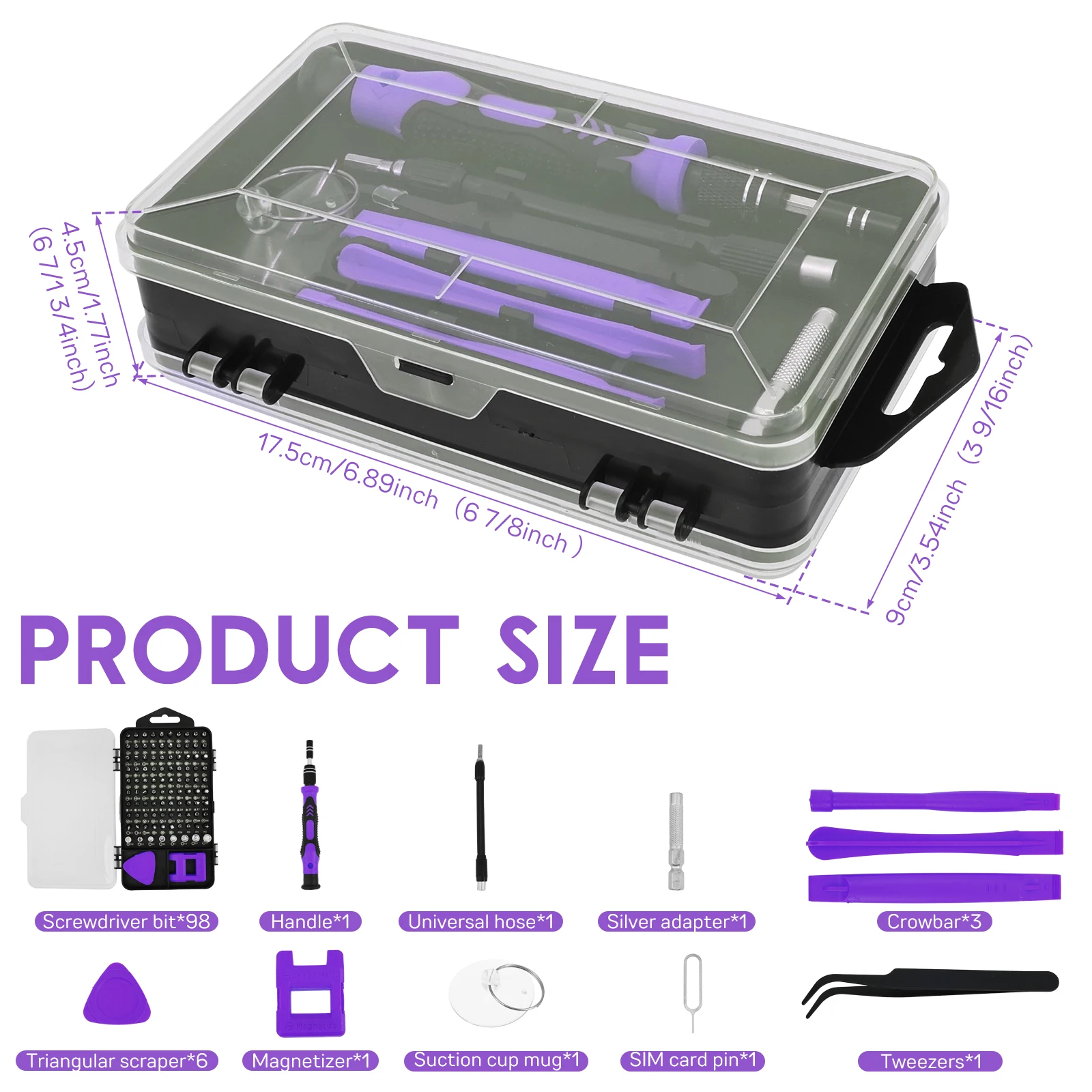 115 In 1 Precision Screwdriver Set Magnetic Electronics Repair Kit With 98 Bits Flexible Shaft For Phone Laptop PC