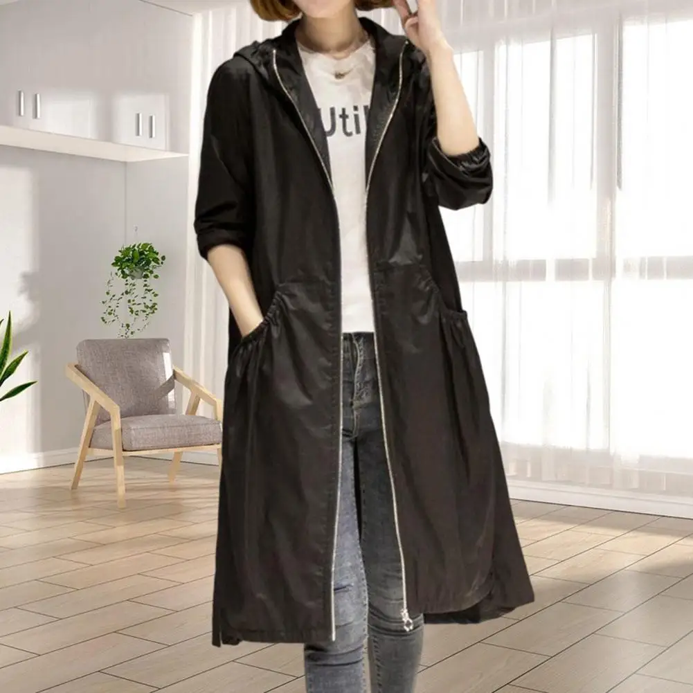 2024 Spring Autumn Women’s Jacket Long Coat Trench Korean Loose Fashion Windbreaker Female Jacket Casual Streetwear Outerwear