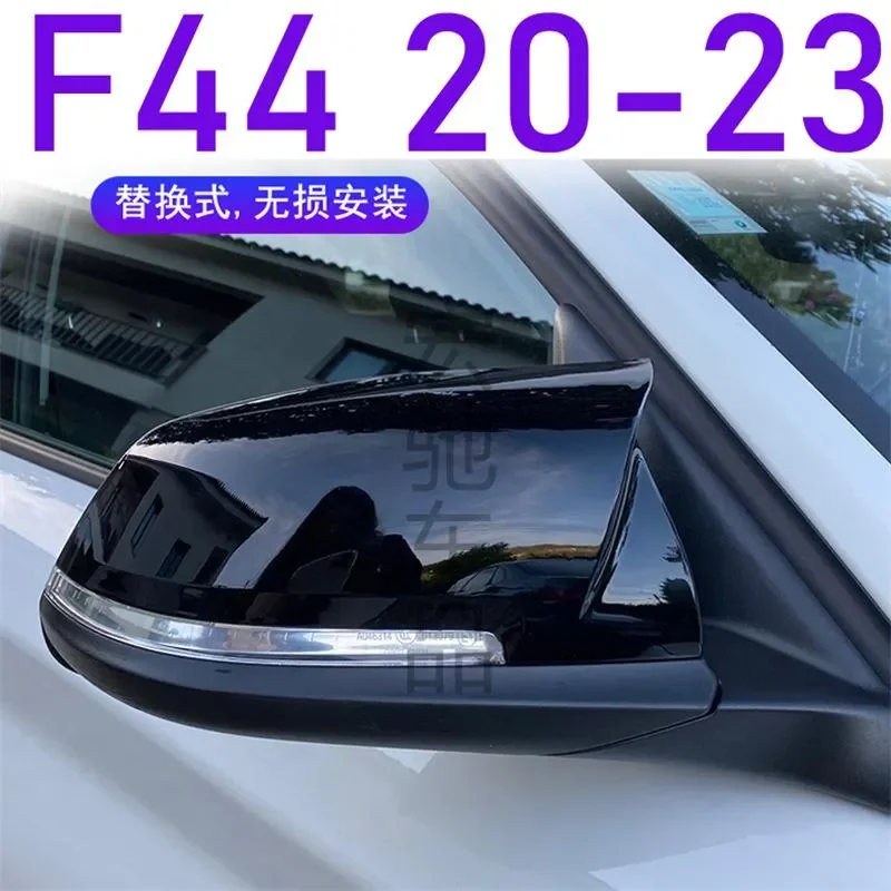 for BMW 2 Series F44 2020-2023 Glossy Black Carbon Fiber Style Horn Cover Trim Replacement Accessory