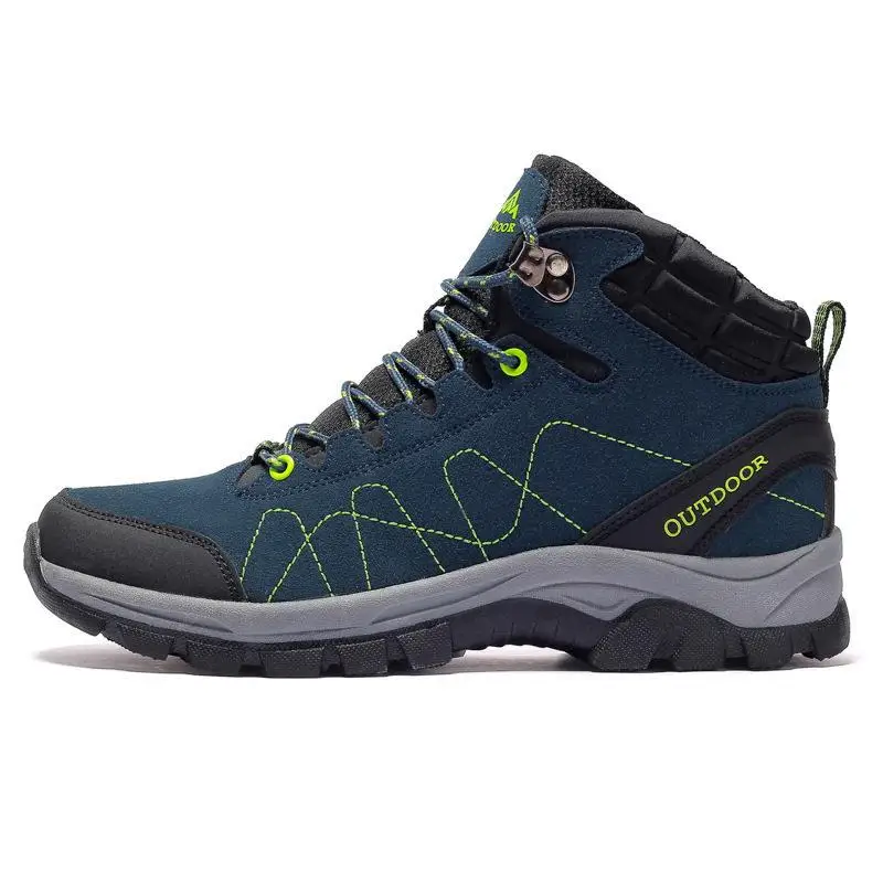 Fall Winter Outdoor Couple Mountain Shoes Warm Fleece Lined Hiking Sports Shoes High Top Men's Boots for Climbing And Trekking