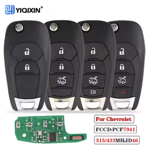 Remote Car Key For Chevrolet Colorado GM Cruze Onix Malibu Trailblazer Tracker Aveo Cobalt Prisma Spin Trax Sonic PCF7941 Chip