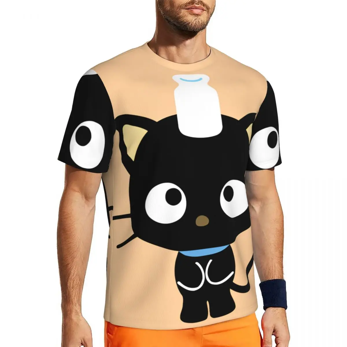 

Chocochat Cartoon Gym T-Shirt Fashion T-Shirts Men Y2K Classic Tee Shirt Summer Short Sleeve Graphic Top Tees
