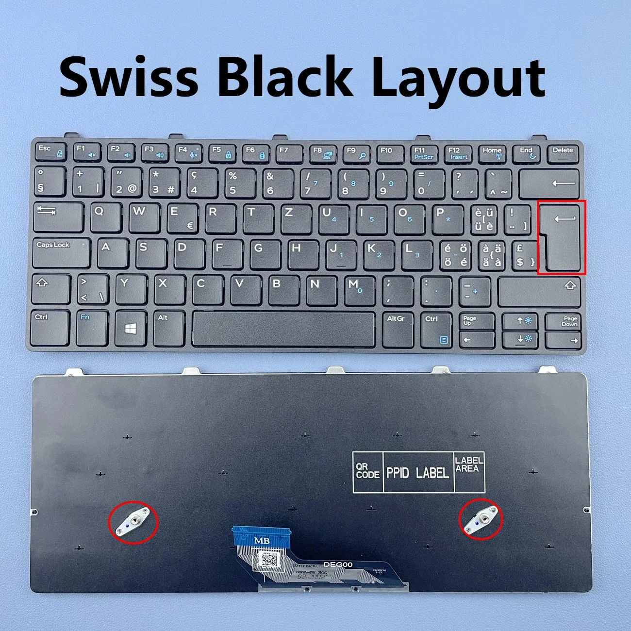 Thailand Swiss Laptop Keyboard for Dell Latitude 3180 3189 3190 3380 Series