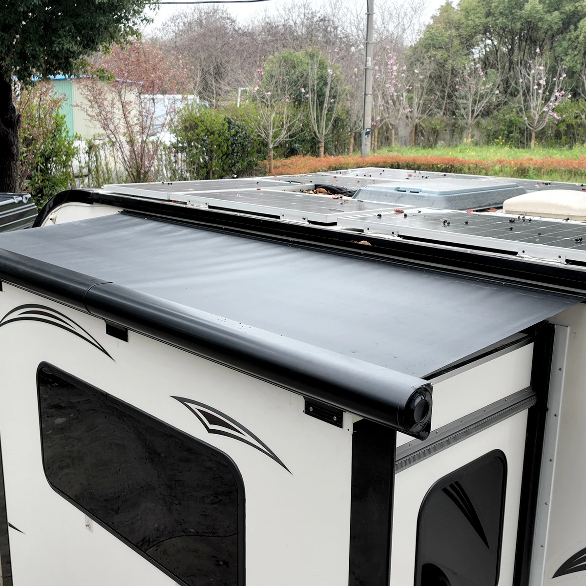 

Caravan Awning,RV Motorhome Caravan Slide Out Awning with Water Resistant and Customizable Size