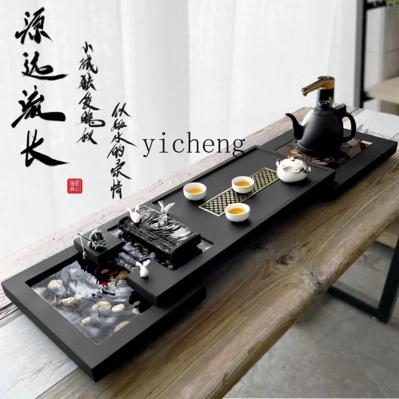 ZC Wujinshi tea tray stone tray household boiling water creative kung fu tea set tea table tray