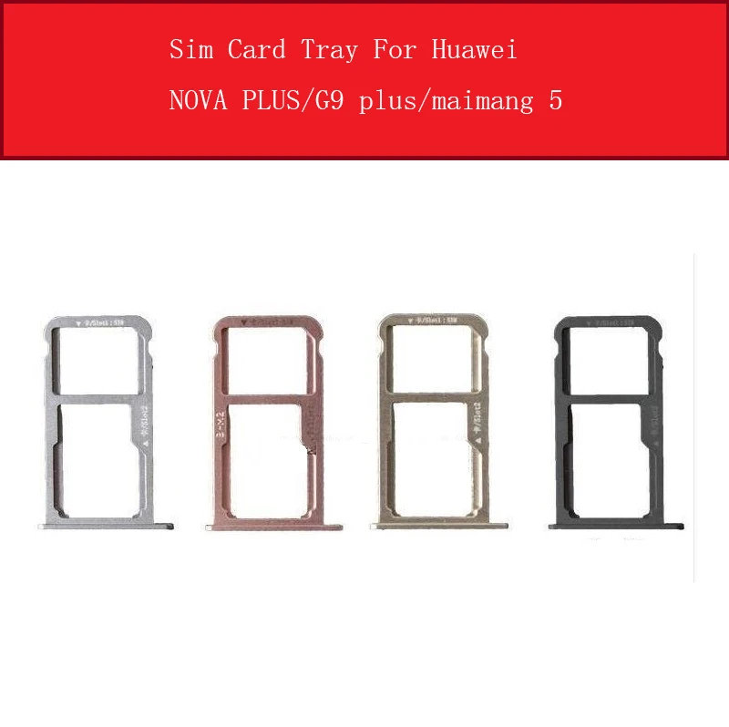 Memory & SIM Card Tray Holder For Huawei NOVA G9 Plus Maimang 5 Sim Card Reader Slot Socket Adapter Repair Replacement Parts