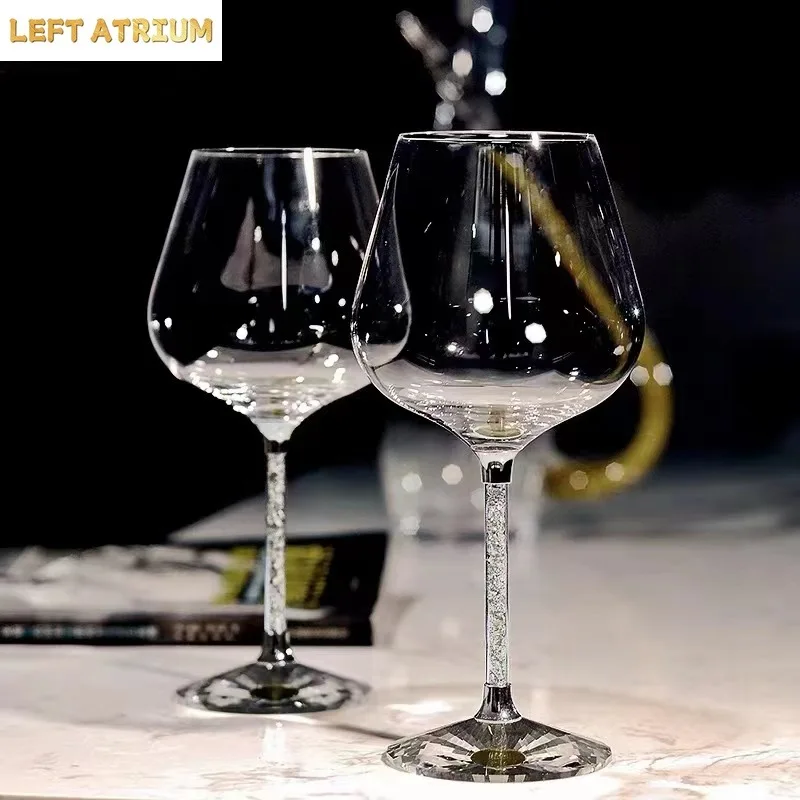 2Pcs light luxury high-end Burgundy red wine glass household crystal glass wine glass high-end