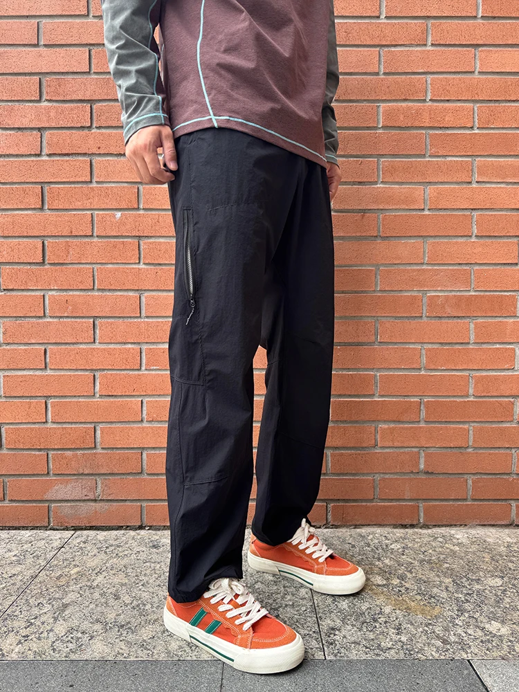 

Bla Side Zip Soft ell Climbing Pants Men's Qui Dry Outdoor Sports Trousers Windproof Hiking Autumn Casual Pants