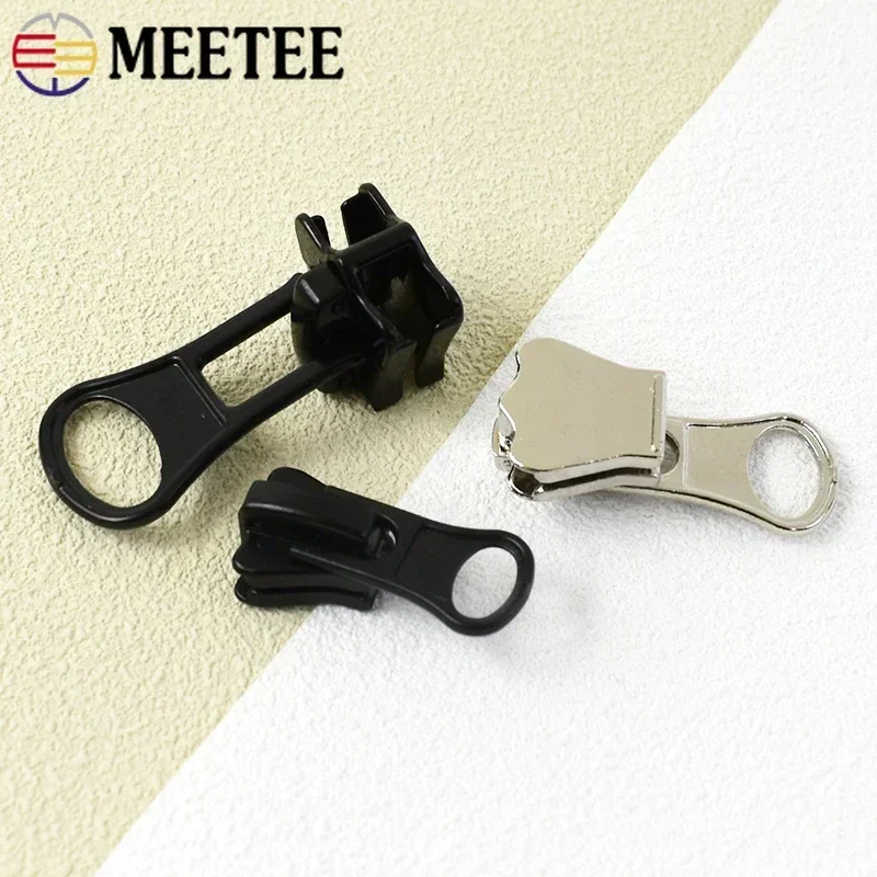 5/10/20Pcs 3# 5# 8# 10# Zipper Sliders for Resin Zippers Bag Garment Luggage Zips Puller Head Repair Kit DIY Sewing Accessories