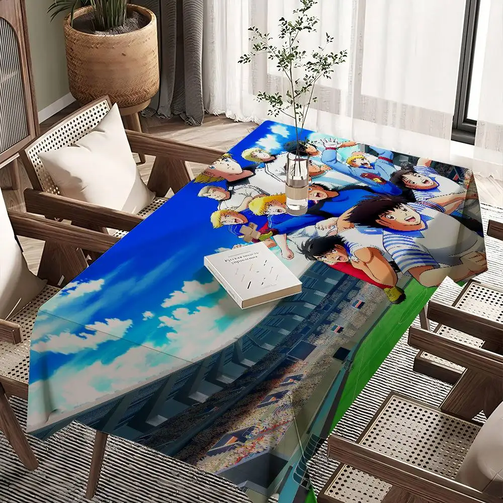 Cartoon Captain Tsubasa Home Tablecloths Dining Decoration And Rectangular Table Accessories Waterproof Cloth Anti-stain