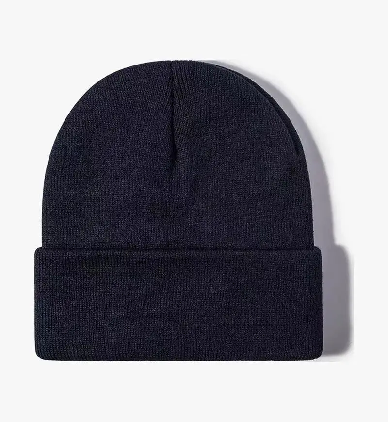 Angepasst Gedruckt Logo Männer Warm Halten Bördeln Kalte Hüte Frauen Outdoor-Mode Vielseitig Einfarbig Einfache Gestrickte Kappen – Detail 13