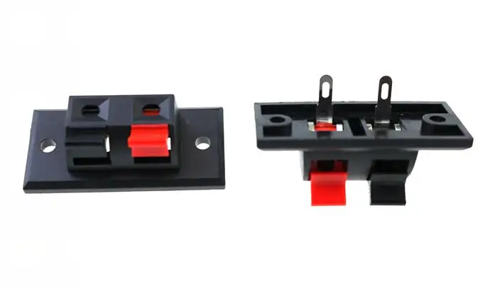 5pcs 2 Pins Audio Speaker Test Spring Terminals Clip AC/DC Connectors Jack Plug