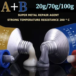 AB Type Casting Repair Glue High Temperature Resistant Liquid Metal Welding Filler Metal Repair Glue Caulking Agent Extra Strong