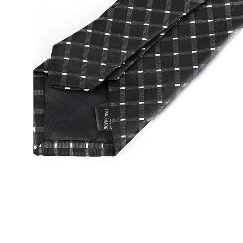 Men's Slim-Fit Hand-Tied Tie 7.5cm (2.95inch) Polyester Plaid Jacquard Pattern in Black, Burgundy, Blue and Multiple Colors, Suitable for Business, Weddings, Interviews, Workplace, and Suit Accessories