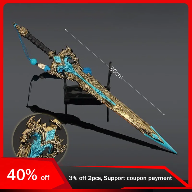 

30cm/11.8in The Investiture Of The Gods Sword Weapon Metal Model Anime Cosplay Peripherals Collectible Desk Display Outdoor Toys