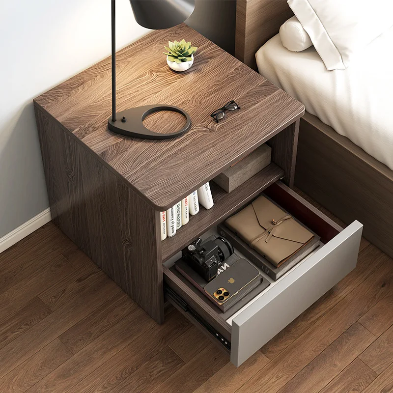 Bedside table Small household bedroom Storage locker Integrated simple rack Rental room Mini cabinet