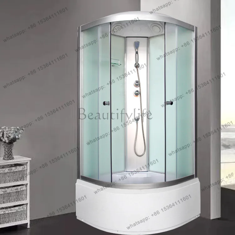 Integral shower room bathroom household glass door fan partition bath integrated