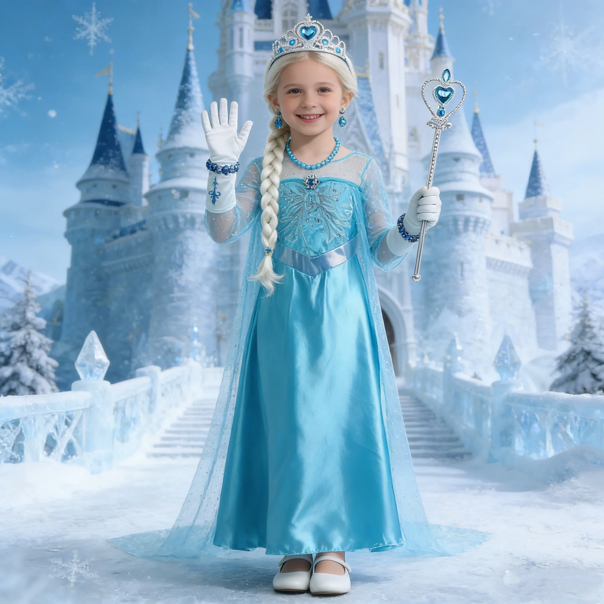 Disfraz de Princesa Elsa de Frozen 2026, Vestido de Reina de las Nieves para Niñas, Disfraz de Fantasía para Niños, Juego de Roles, Carnaval, Vestidos de Fiesta de Cumpleaños para Niños