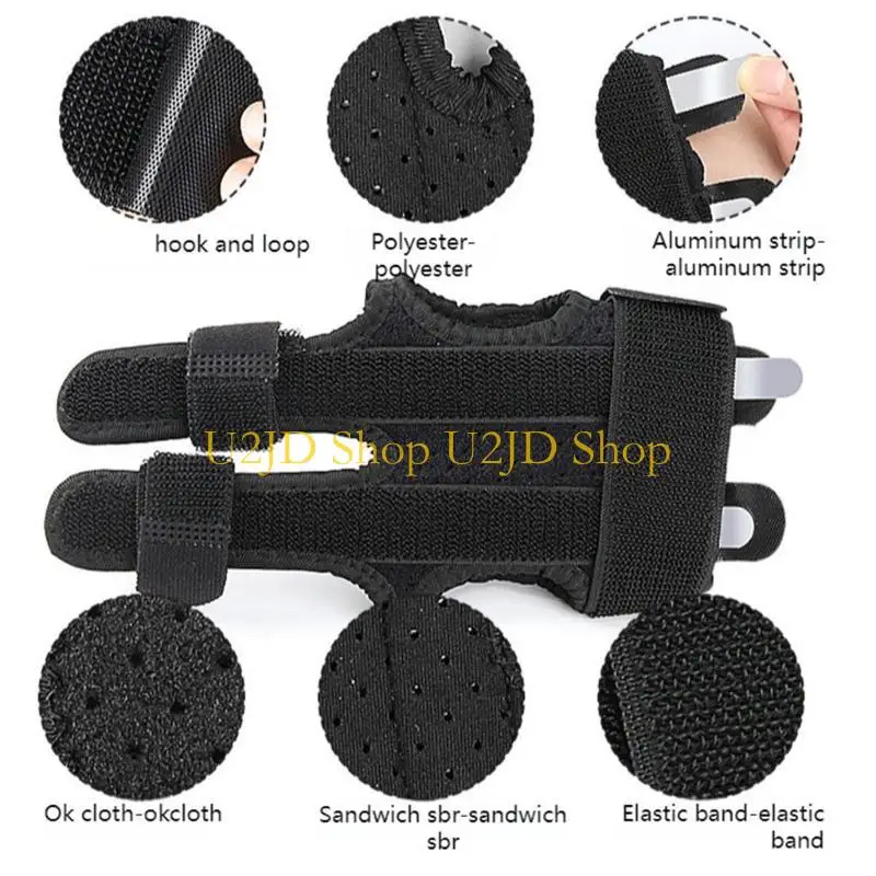 U2JD Breathable Meshes Finger Splint Protector Enhances Ventilation for Day Comfort