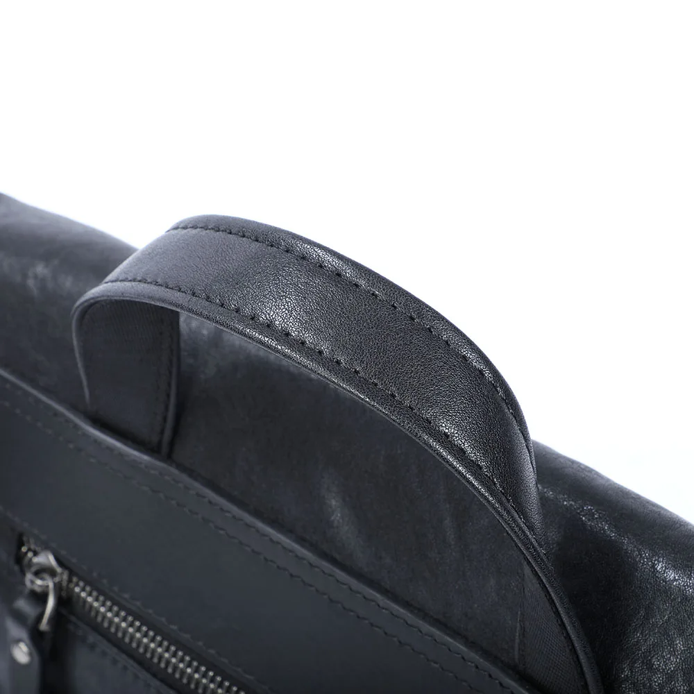 S.WORKER Herren-Umhängetasche aus Vollnarbenleder | Modische Umhängetasche, Crossbody-Tagesrucksack – Detail 13
