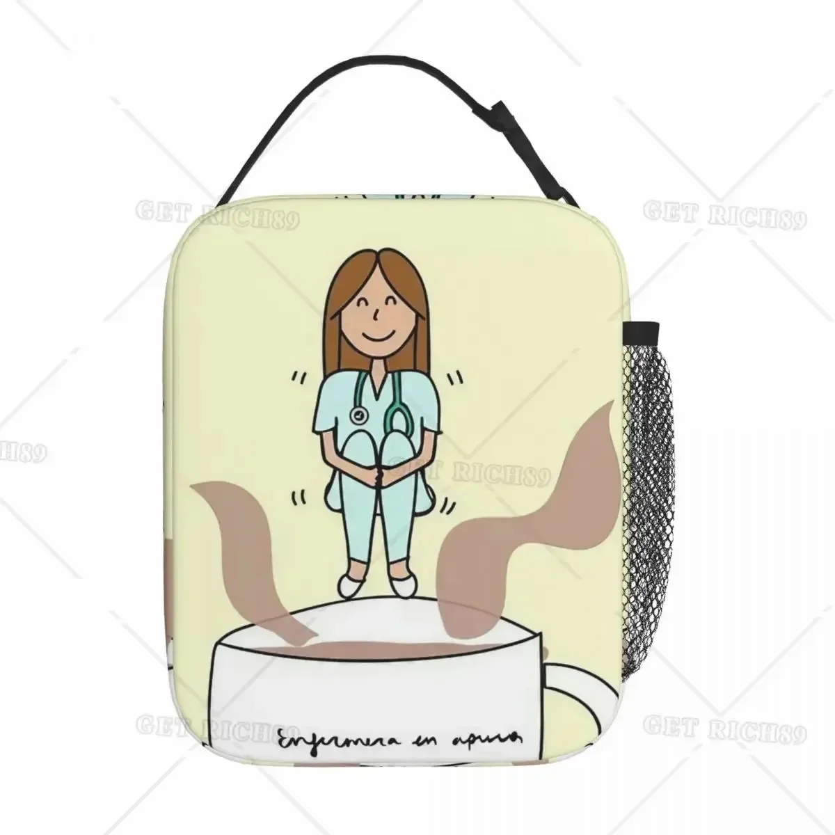 Cartoon Ladies Nurse Doctor Lunch Boxes Cute Lunch Bags for Nurse High Quality  Insulated Food Container for Outdoor Activities