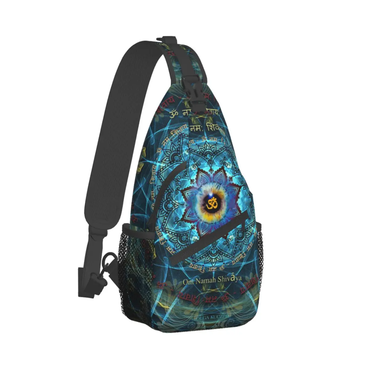 Bolso cruzado deportivo Om Namah Shivaya para hombre y mujer, bolsa de pecho Unisex, mochilas de hombro a la moda, viaje