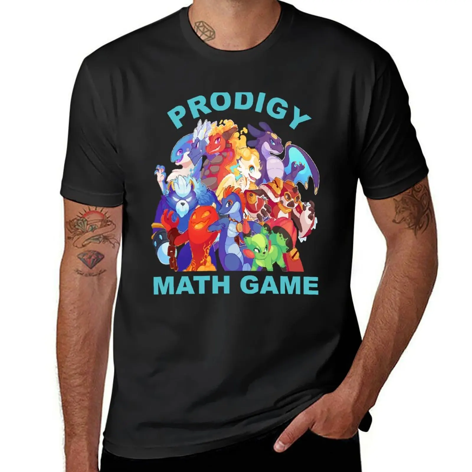 Prodigy Math Game Math Practice Gaming Rare Pets Gift For Kids T-Shirt plus size tops funnys mens workout shirts