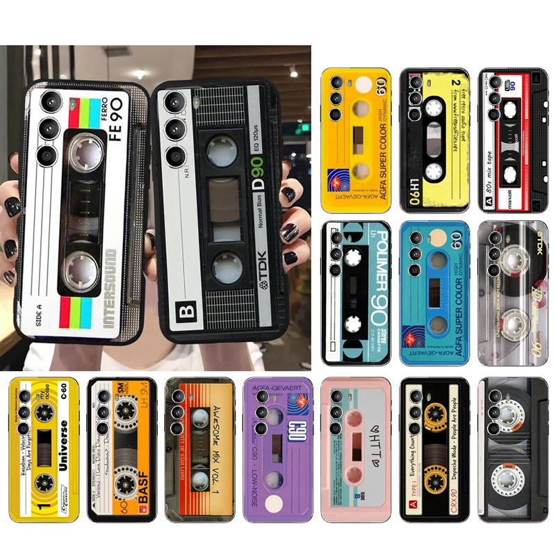 Cassette Tape Phone Case for Moto G84 G22 G32 G42 G52 G62 G53 G72 G60 G60S G100 G10 G20 G30 G13 G50 G85 G Pure