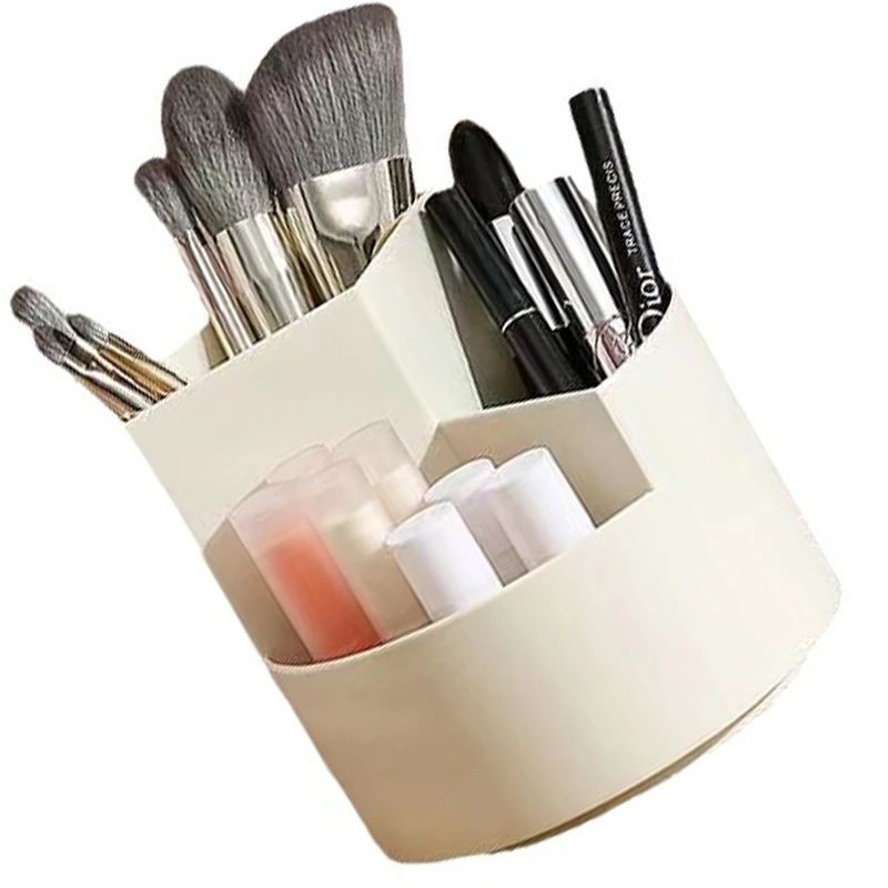 

1PC Multi Grid Makeup Storage Box 360° Rotating Large Capacity Desktop Makeup Organizer Cosmetic Brush Lipstick Pencil Holder