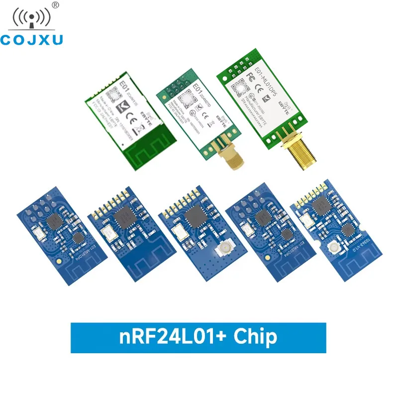 nRF24L01P 2.4GHz 500mW 27dBm Ricetrasmettitore SPI COJXU E01-2G4M27D a lungo raggio nRF24L01 PA LNA Trasmettitore wireless Ricevitore VR UAV