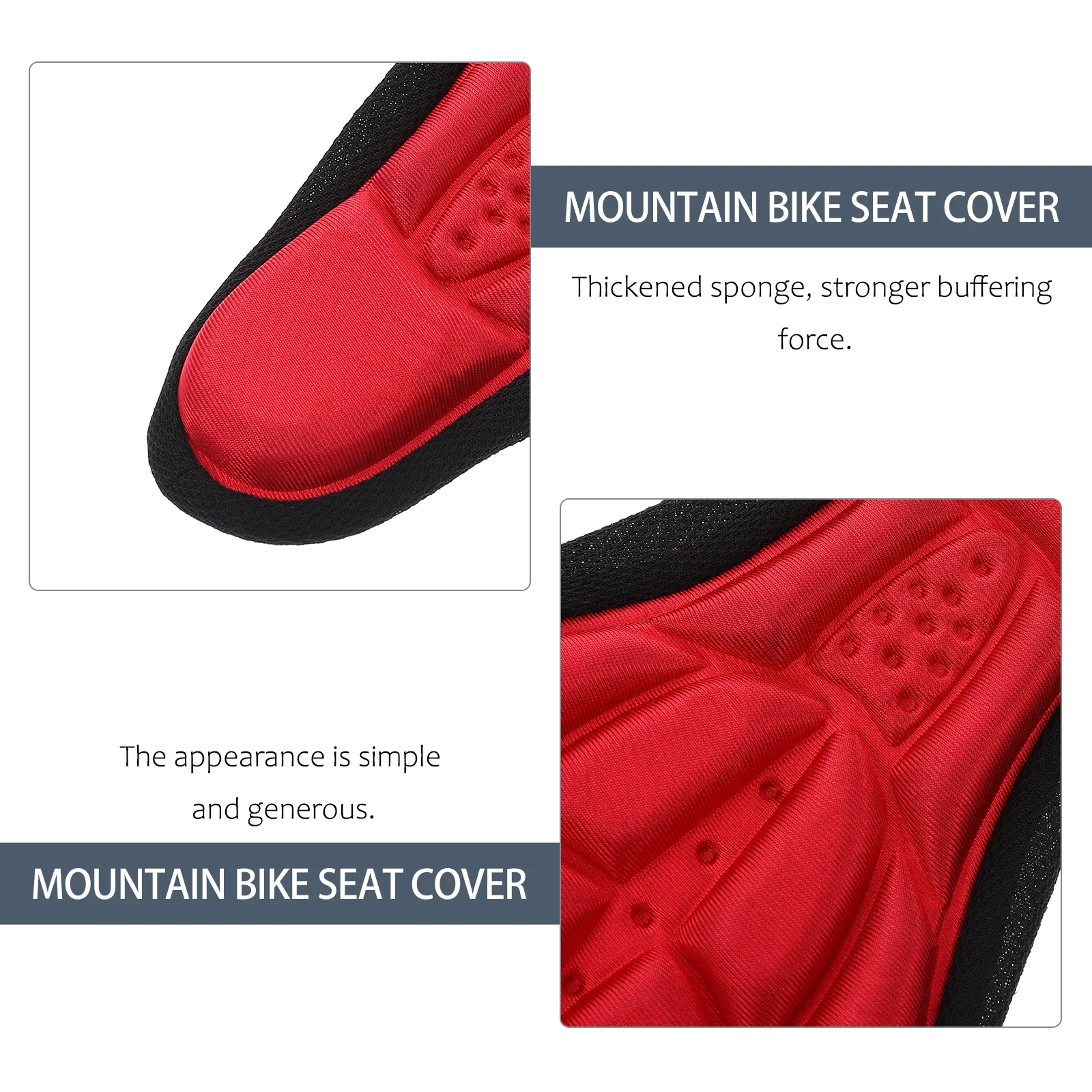 

2Pcs Bike Saddle Covers Professional Comfortable Replaceable Sponge Padded Cushion Covers Easy Install Bike Seat Cover