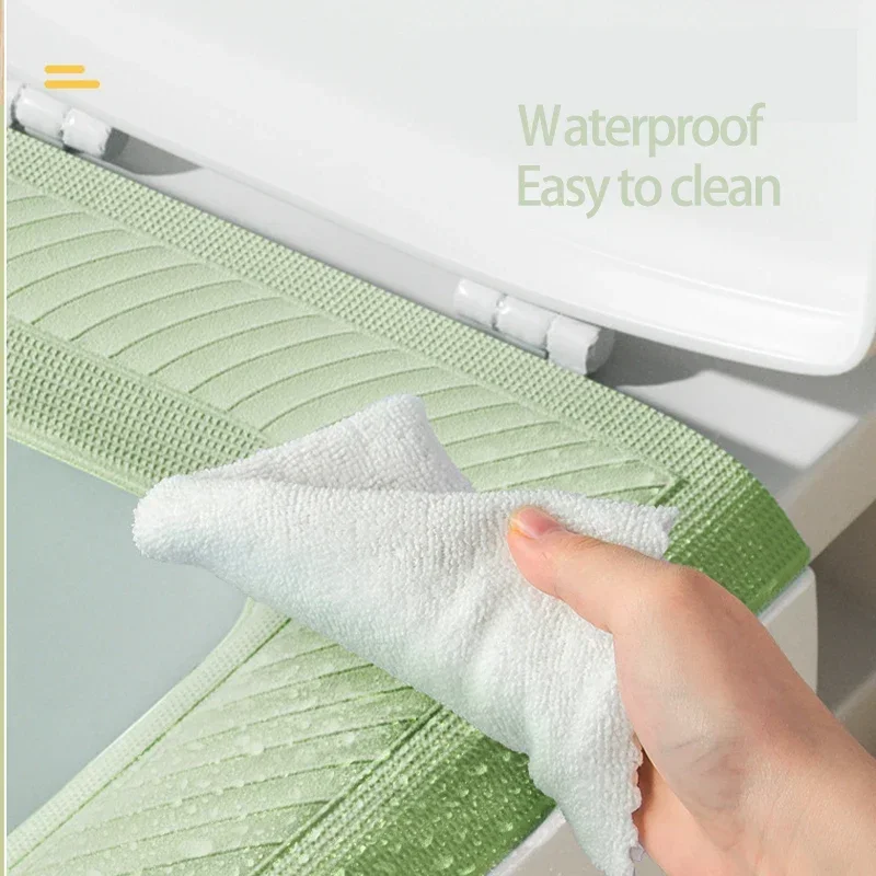 

2023 New Washable Toilet Seat Cover Waterproof Sticker Toilet Lid Cover Portable Silicone Toilet Cup Covers Bathroom Accessories
