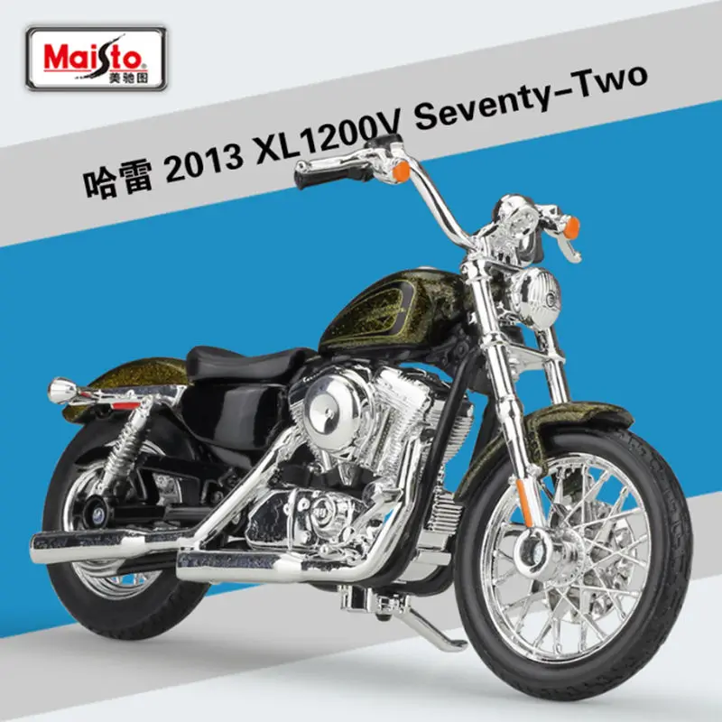 Maisto 1:18 Harley XL 1200V Seventy-Two Alloy Motorcycle Model Diecasts Metal Street Motorcycle Model Simulation Childrens Gifts