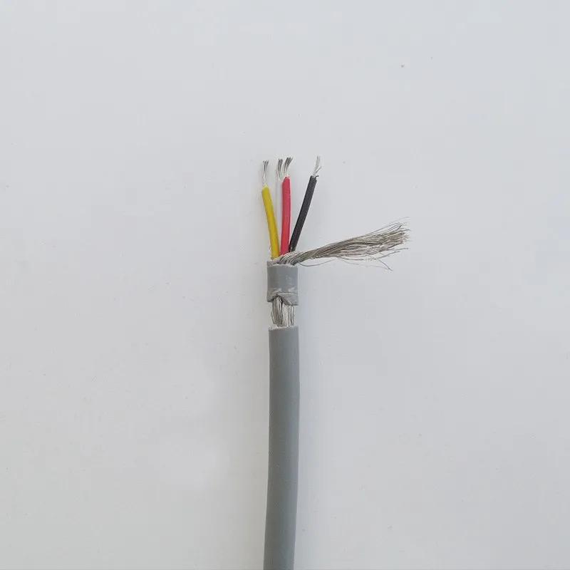 5 meter 2 3 4 core shielded wire UL 2547 28AWG  2.1 channel Audio line signal cable shield wire for amplifier,Black Grey