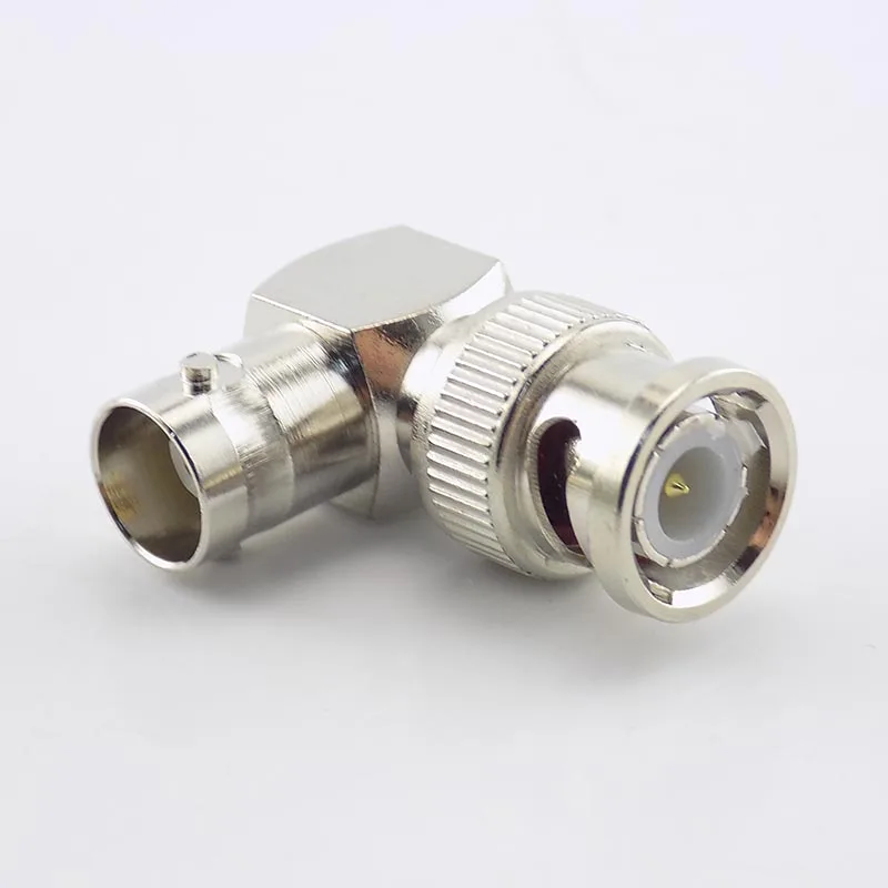 2 Stück BNC-Stecker adapter L-förmig rechtwinklig zu BNC-Buchsen adapter für CCTV-Sicherheits video überwachungs system