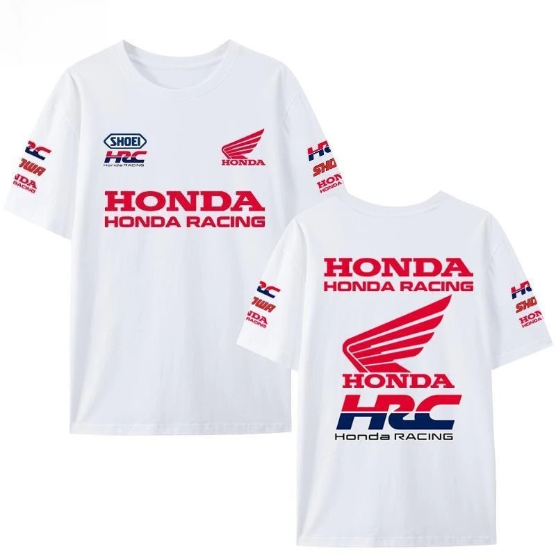 

Honda Men's and Women's T-Shirts Motorcycle CBR Non-Double NSR Cycling Suit Racing Suit Summer Off-Road Trendy Short Sleeves