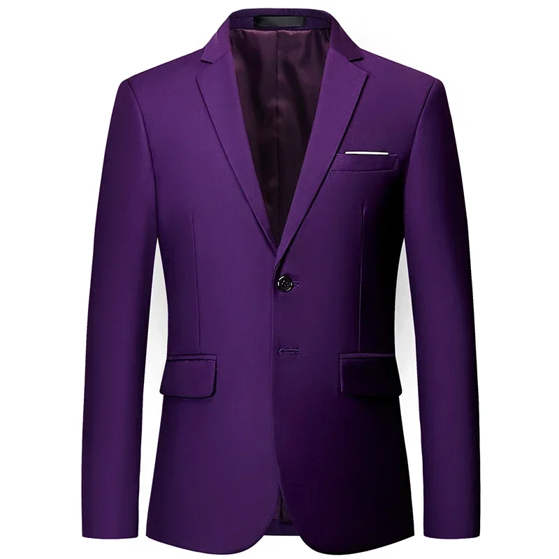 

Mens Blazer Formal Business Slim Wholesale Boutique Fashion Solid Color Groom Wedding Dress Male Suit Jacket Coat Tuxedo