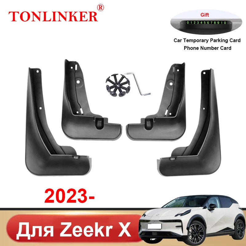 

TONLINKER Car Mudguard For ZEEKR X 2023 4WD SUV Mudguards Splash Guards Fender Auto Front Rear Mudflaps 4Pcs Car Accessories