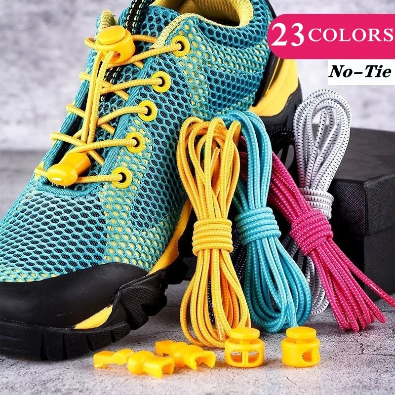 

1 Pair Sports Elastic ShoeLaces No tie Shoe Laces Kids Adult Lazy Locking laces Shoe accessories lacets elastique chaussure