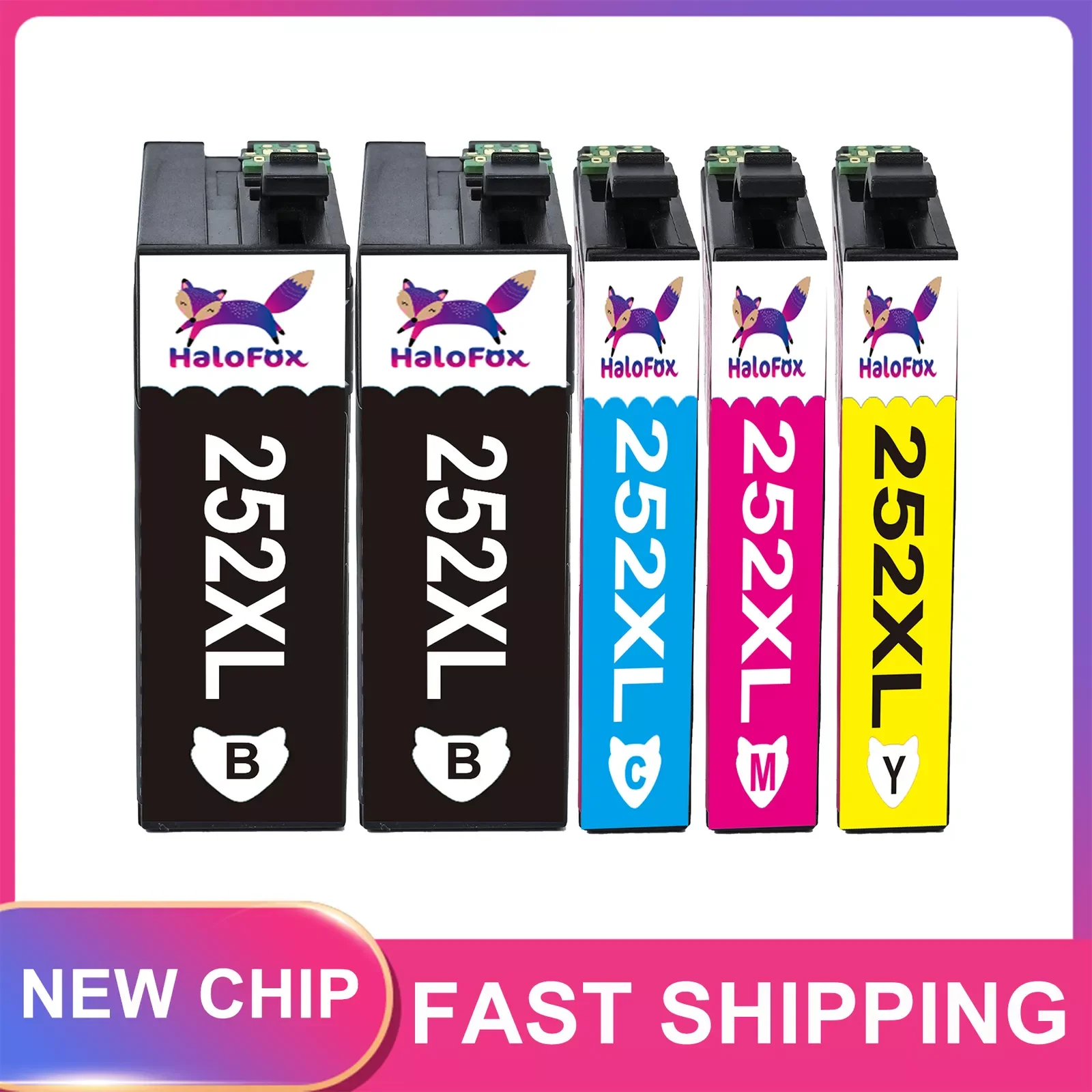 5PK T252XL 252XL High Yield Ink For Epson WorkForce WF-3620 WF-3640 WF-7610