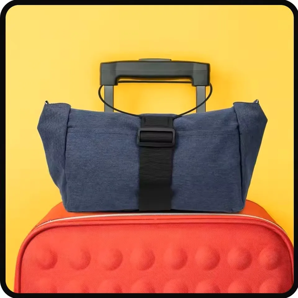 حزام أمتعة مرن قابل للتعديل، حزام متعدد الاستخدامات وقابل لإعادة الاستخدام، ملحقات حقيبة السفر البسيطة، حبل ربط للحمل على الحقيبة #4