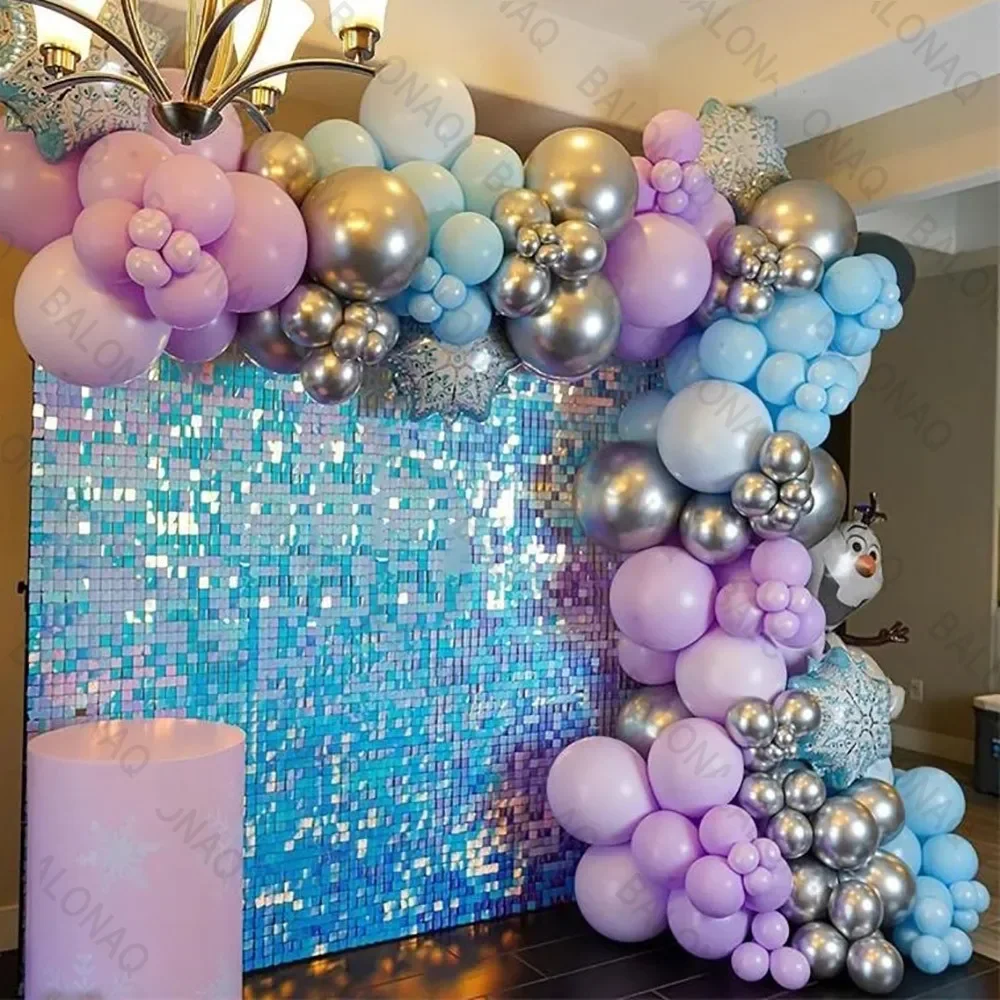 

111pcs Latex Snowflake Balloons Garland Arch Kit Olaf Birthday Balloon Baby Shower Party Globos Kids Girl Gifts