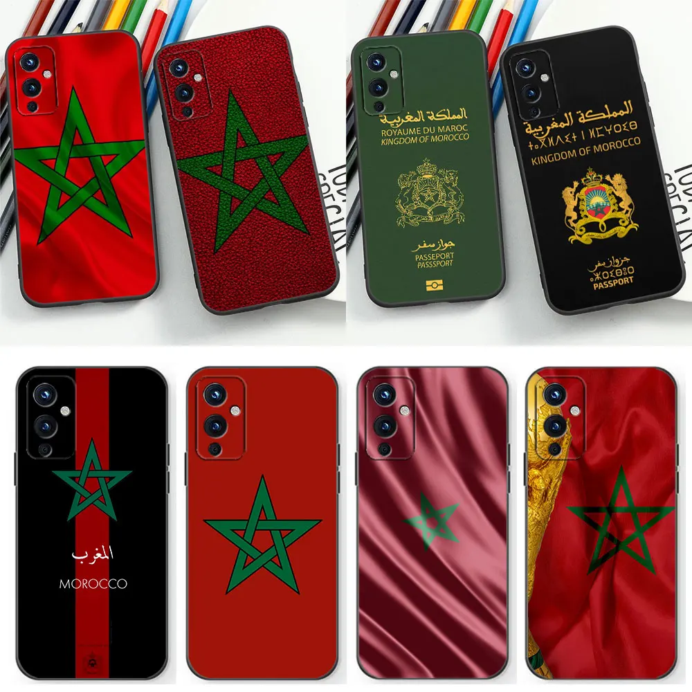 Caixa de telefone bandeira marroquina-marroquina, capa de silicone para oneplus 9 9r 8 8t 7 7t ace 2v nord ce 2 3 lite 5g pro