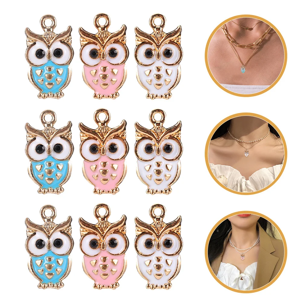 

30Pcs Small Owl Pendant Charms Enamel Jewelry Making DIY Accessories Craft Findings for Bracelets Necklaces Earrings Animal