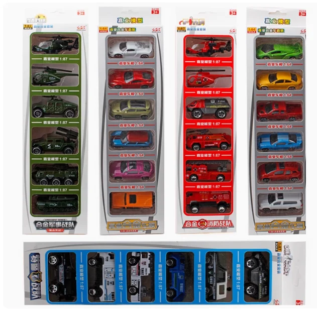 

1/64 Set of Metal Pocket Vehicle Military Fire Truck Toy Model with Alloy Parts for Small Car Set
